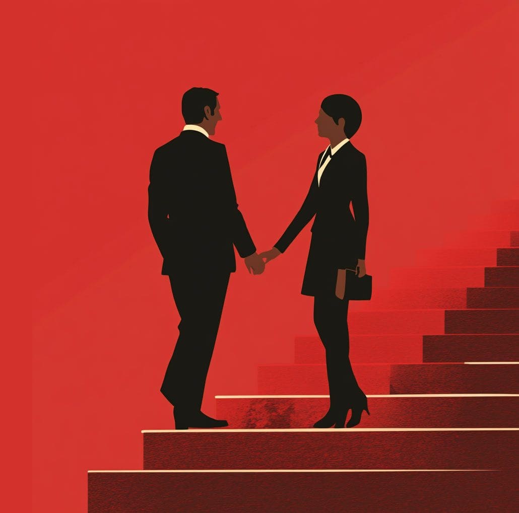 illustration-of-agent-working-with-client illustration-of-agent-working-with-client